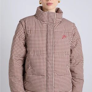 Damson Madder Jennifer Check Puffer - Chocolate Gingham